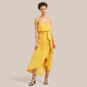 NWT Modern Citizen Mila Layered Tank Dress Marigold Size L